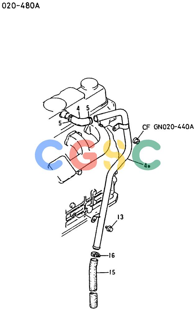 神钢零件查询(K907LC) - MARK II EXCAVATOR BTW YQ0101 - YQ0564 (1/87-12/03) (12-020) - BREATHER & OIL FILLER Kobelco