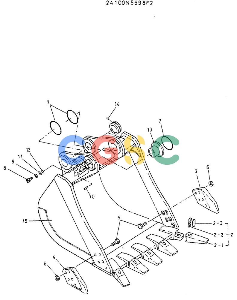 神钢零件查询(MD320BLC) - EXCAVATOR BTW YC0301 - YC0747 (1/80-12/06) (07-004) - BUCKET ASSY, 1.2M³ (1.57 CU.YD) Kobelco