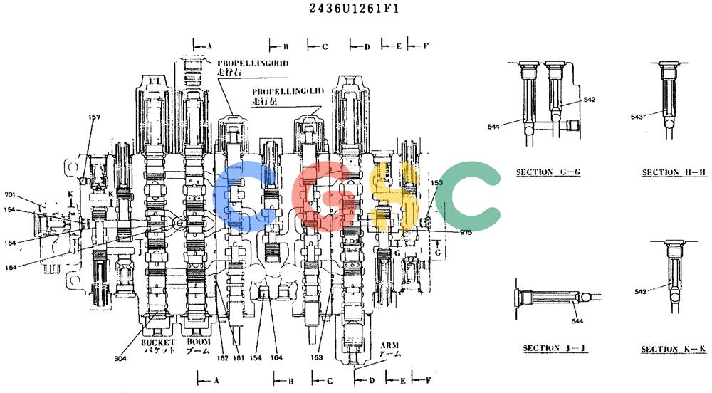 神钢零件查询(MD180LC) - EXCAVATOR ASN YG0647 (1/80-12/06) (11-016[03]) - VALVE ASSY, CONTROL Kobelco