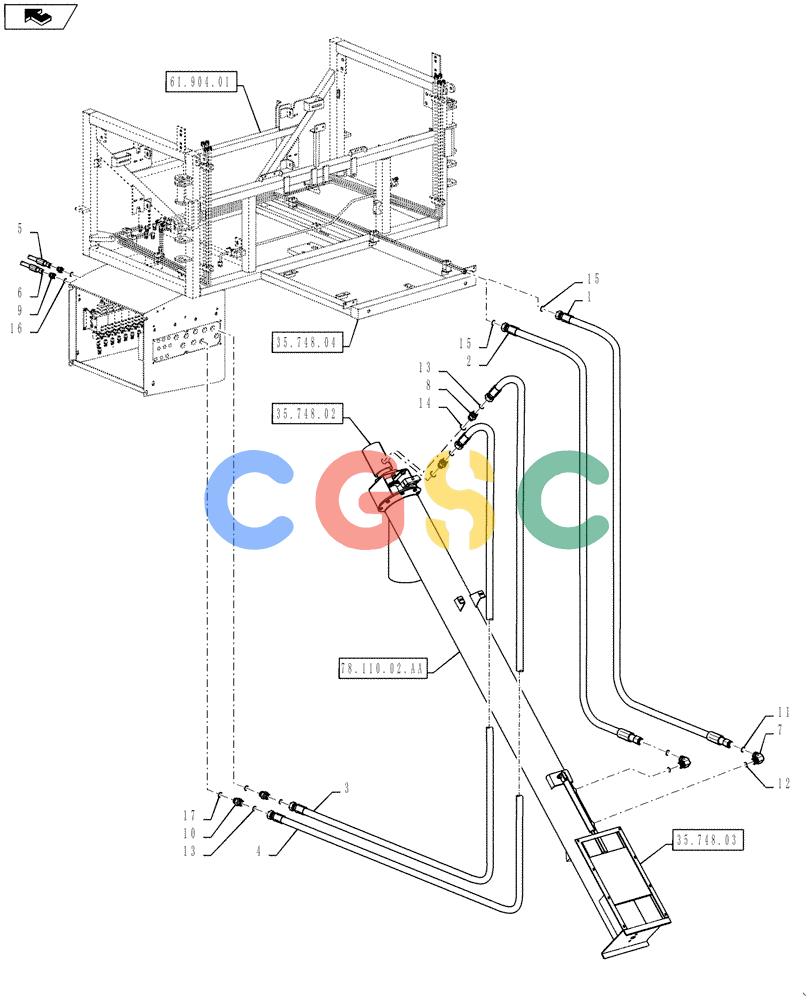 凯斯零件查询(810) - FLEX-AIR APPLICATOR - 2012 (2/12-) (35.748.01) - MAIN AUGER HYDRAULICS Case Agriculture
