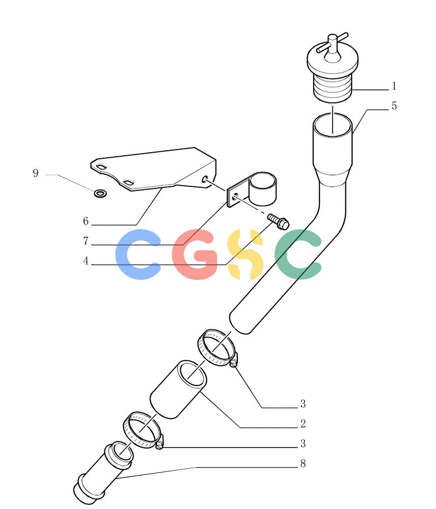 纽荷兰零件查询(DC180.B) - CRAWLER DOZER TIER 2 (3/03-) (0.305[01]) - PIPING - ENGINE OIL New Holland Constructuion