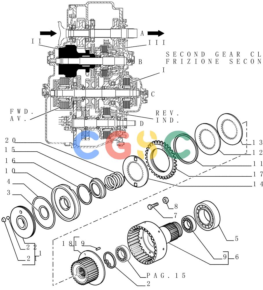 纽荷兰零件查询(DC180.B) - CRAWLER DOZER TIER 2 (3/03-) (1.211[18]) - TRANSMISSION - COMPONENTS New Holland Constructuion