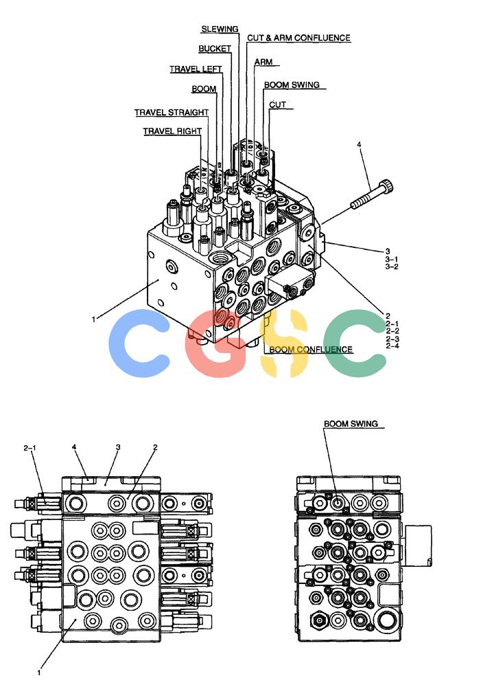 纽荷兰零件查询(EH80) - MIDI CRAWLER EXCAVATOR ASN LF04-02000 (N4TA18001 thru N4TA18010, ASN N5TA18011 -) (NA) (1/ (184) - VALVE ASSEMBLY, CONTROL New Holland Constructuion