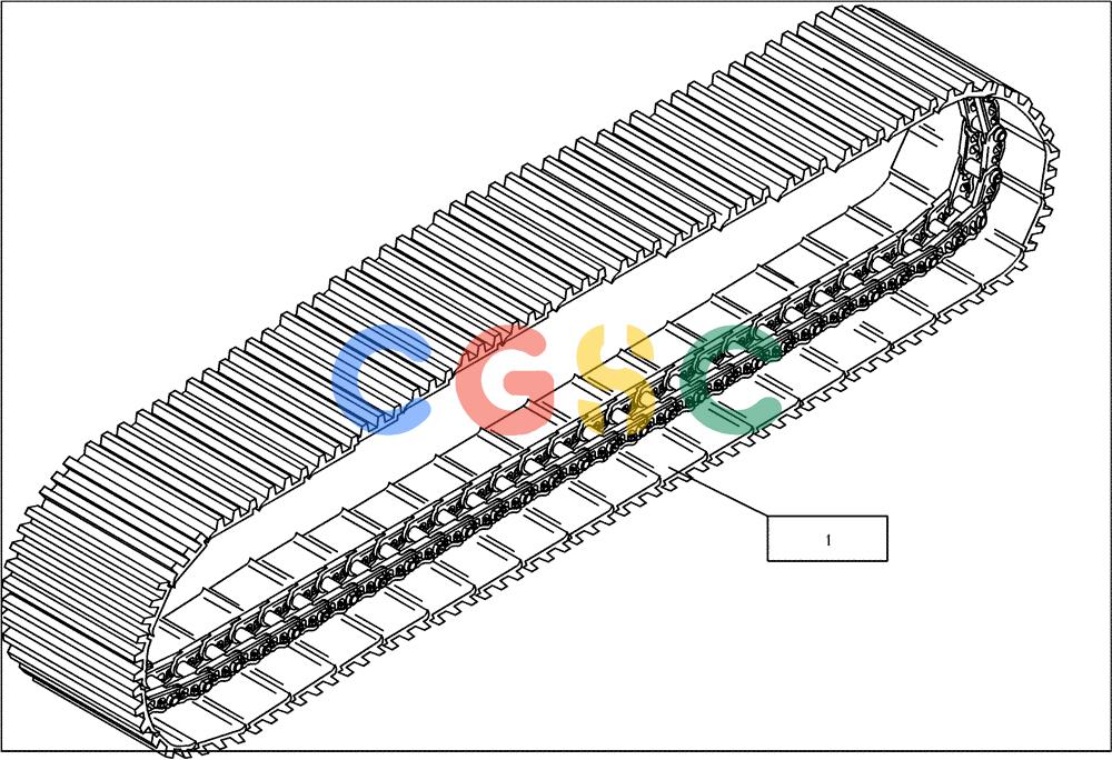 纽荷兰零件查询(EC350) - CRAWLER EXCAVATOR (2/00-) (06.100[002]) - DRIVING CHAIN INSTALL.MATERIAL 800/48 (S/N 735027-UP) New Holland Constructuion
