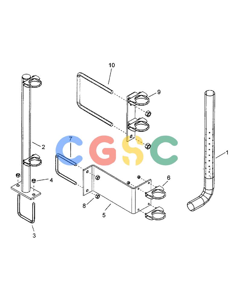 凯斯零件查询(3503) - CONCORD AIR SYSTEM (1/96-12/00) (F09) - SECONDARY MANIFOLD, TUBES AND STANDS, DISCONTINUED Case Agriculture