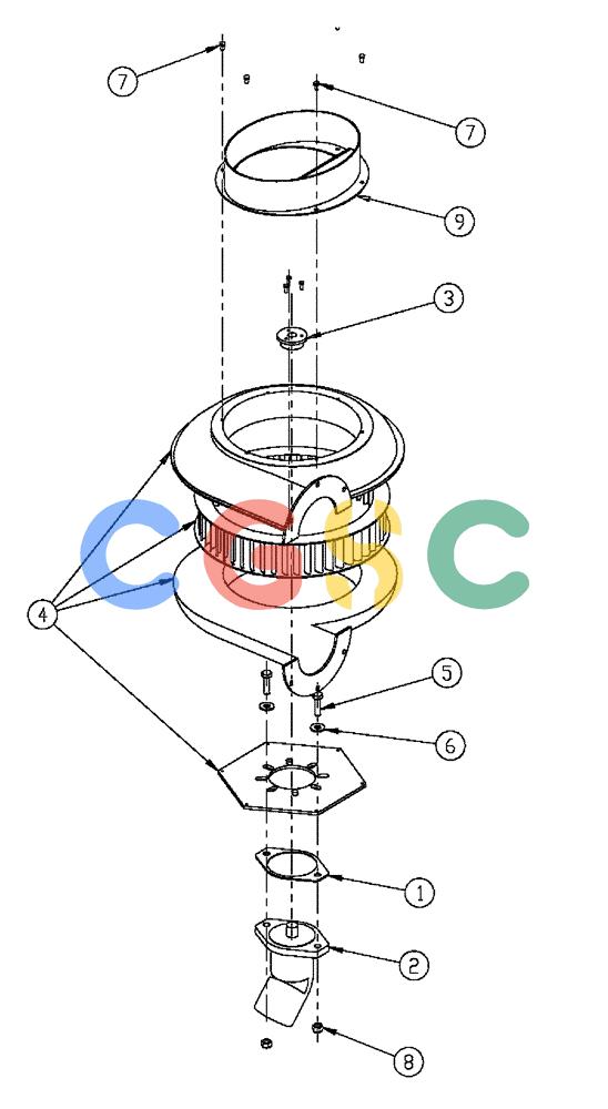 凯斯零件查询(438) - FLEX-AIR APPLICATOR - 2003 (3/03-10/03) (04-021) - FAN GROUP, 6” CW, 60’ & 70’ Case Agriculture
