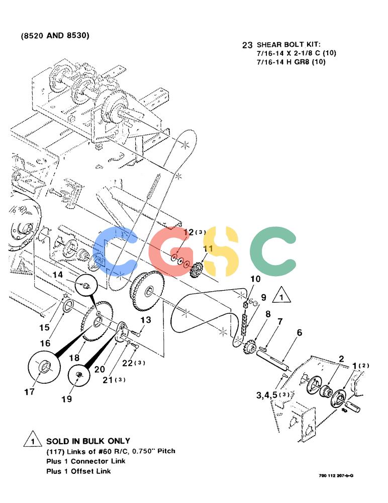 凯斯零件查询(8530) - CASE IH RECTANGULAR BALER (1/88-12/99) (2-22) - DRIVE ASSEMBLY (CONTINUED), (8520 AND 8530) Case Agriculture