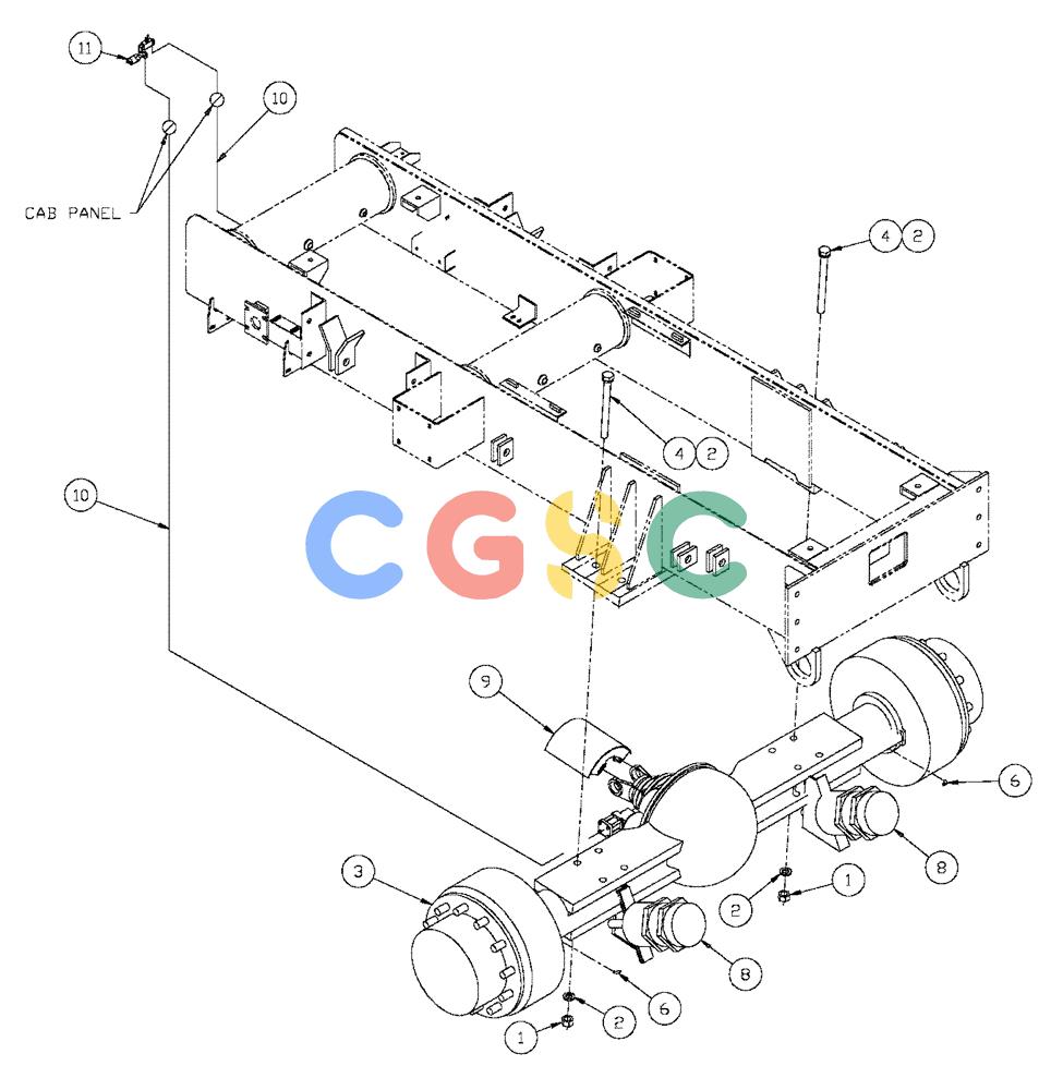 凯斯零件查询(FLX3330B) - FLOATER (12/99-9/02) (04-002) - REAR AXLE GROUP Case Agriculture