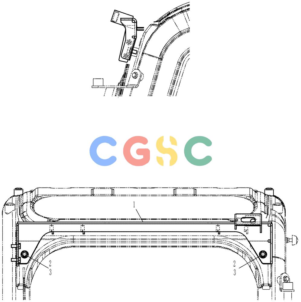 神钢零件查询(SK170 ACERA M-9) - CRAWLER EXCAVATOR - TIER 3 NON-REGULATED (1/12-12/13) (88.100.17[03]) - CAB GUARD, FRONT Kobelco