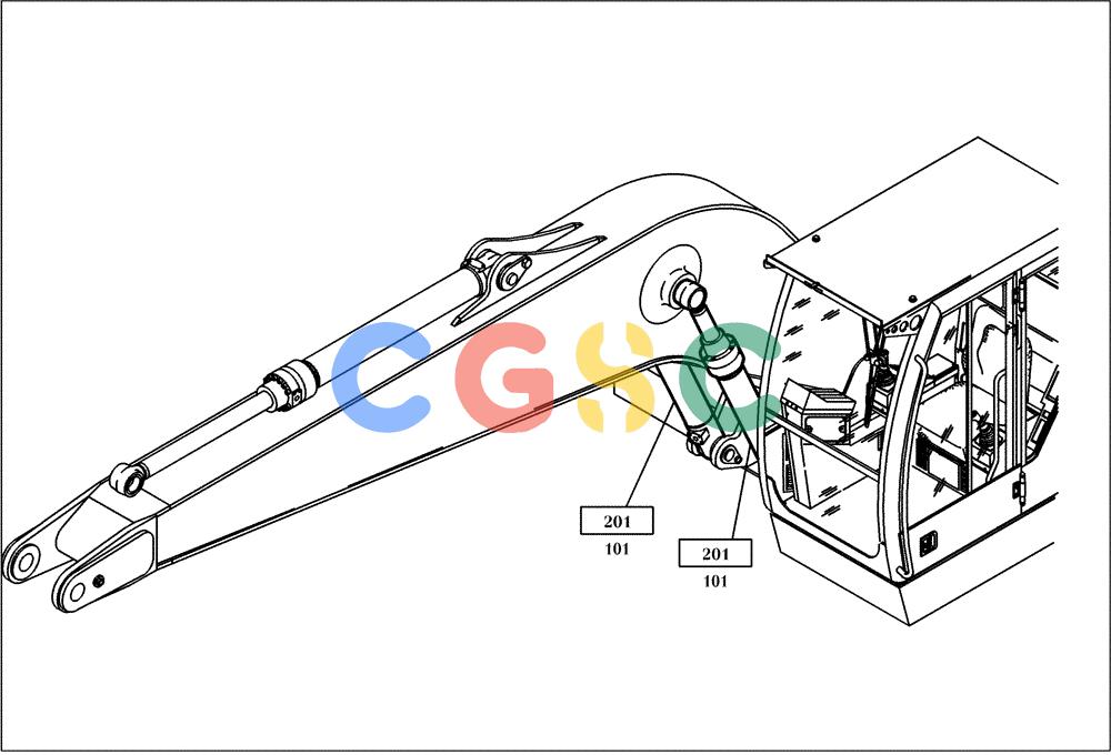 纽荷兰零件查询(EC270) - CRAWLER EXCAVATOR (7/00-) (24.020[002]) - BOOM CYLINDERS INSTALL.MATERIAL (S/N 727045-UP) New Holland Constructuion