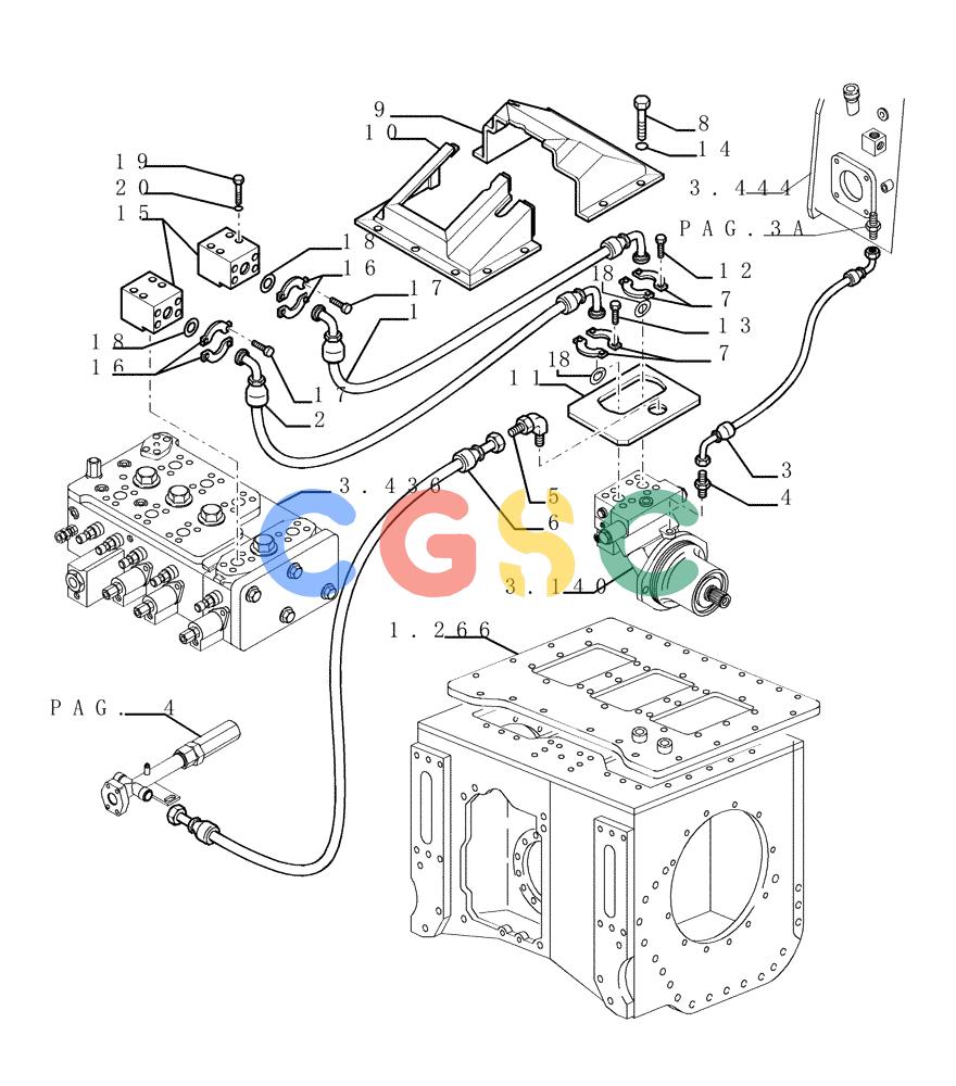 纽荷兰零件查询(DC180PS) - CRAWLER DOZER (11/00-) (3.434[05]) - HYDRAULIC SYSTEM PIPING - VERSION (02-03) New Holland Constructuion