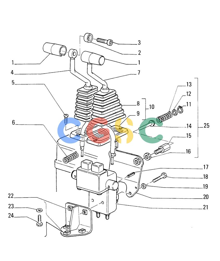 纽荷兰零件查询(FD255) - CRAWLER DOZER (N.A. VERSION) (7/95-) (2.304[03]) - BRAKE CONTROLS - STEERING CLUTCH New Holland Constructuion