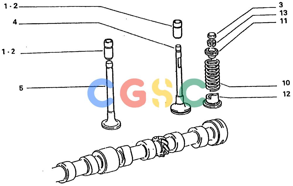 纽荷兰零件查询(65B) - MOTORGRADERS (A1.07[004]) - VALVE & SPRINGS New Holland Constructuion