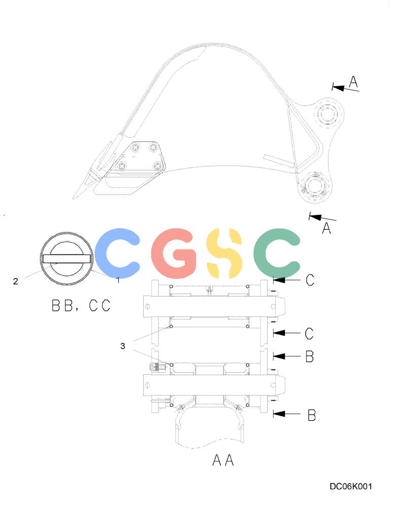 神钢零件查询(SK170 ACERA M-9) - CRAWLER EXCAVATOR - TIER 3 NON-REGULATED (1/12-12/13) (84.100.AM) - BUCKET, ATTACHMENT (2.6M & 3.1M) Kobelco