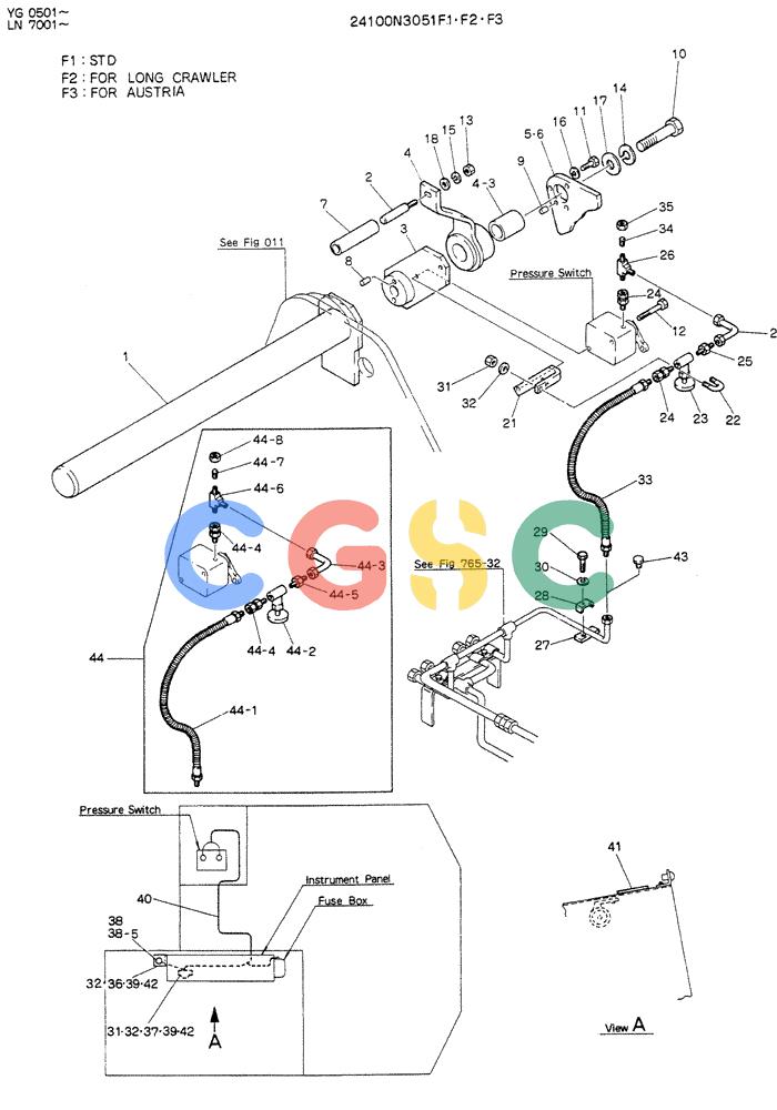 神钢零件查询(K907DLC) - EXCAVATOR ASN YG0501 (1/86-12/03) (08-011[01]) - ALARM, OVER LOAD P/N 24100N3051F1 Kobelco