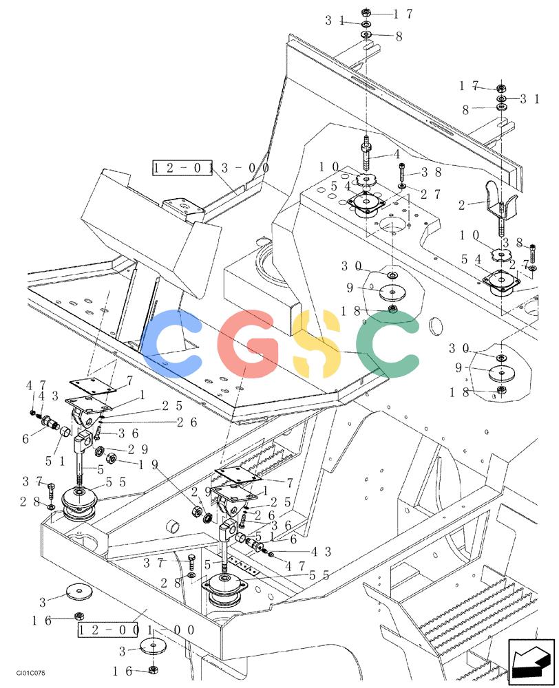 纽荷兰零件查询(CV700) - VIBRATORY ROLLER (9/01-) (12-014-00[01]) - OPERATORS COMPARTMENT - BELLOWS New Holland Constructuion