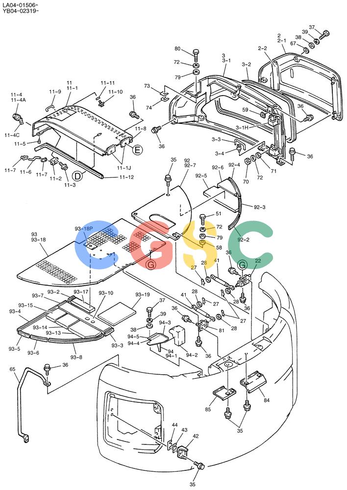 纽荷兰零件查询(E200SRLC) - CRAWLER EXCAVATOR BTW LA04-01506 - LA04-01625 (01-043[03]) - GUARD INSTAL New Holland Constructuion