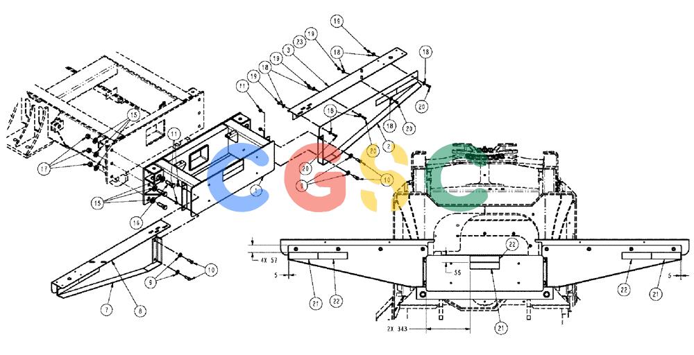 凯斯零件查询(810) - FLEX-AIR APPLICATOR - 2009 (9/09-12/11) (05-001) - EXTENSION GROUP, 60', 18" Case Agriculture