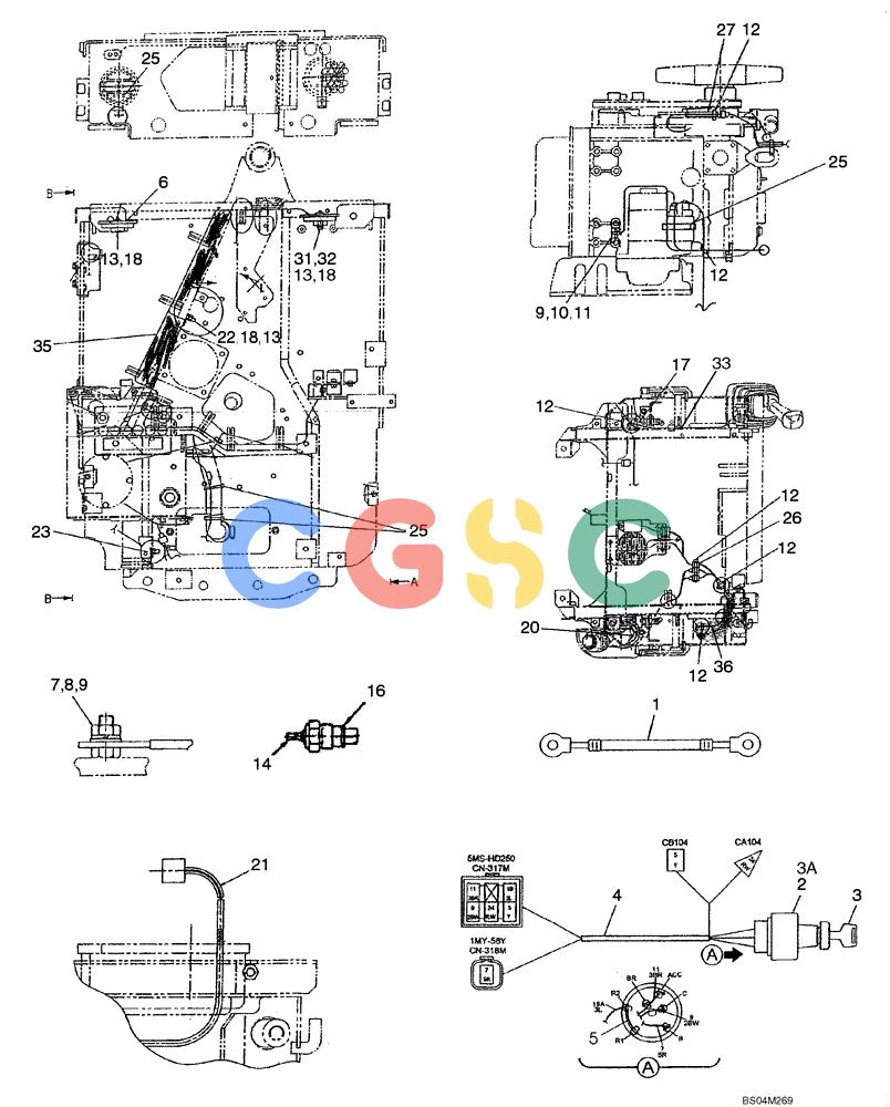 纽荷兰零件查询(E15) - COMPACT CRAWLER EXCAVATOR (N.A.) (1/06-) (04-03[00]) - HARNESS, MAIN - CHASSIS, UPPERSTRUCTURE New Holland Constructuion