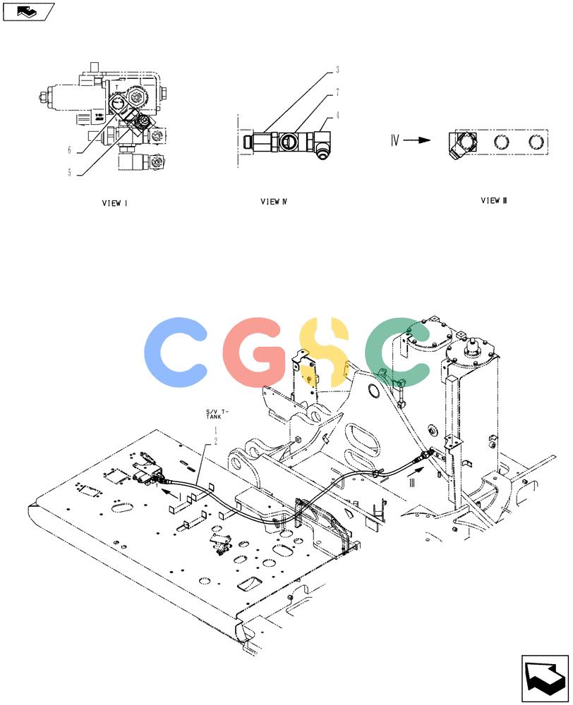 纽荷兰零件查询(E135BSRLC) - CRAWLER EXCAVATOR ASN YH06-08001 (01-034[03]) - CONTROL LINES, REMOTE New Holland Constructuion