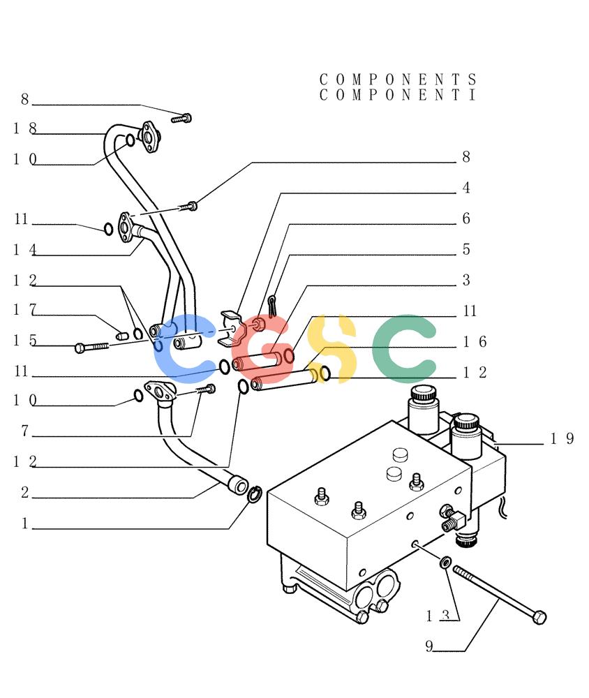 纽荷兰零件查询(D150) - CRAWLER DOZER (1/05-) (1.211[06]) - TRANSMISSION - PIPING New Holland Constructuion