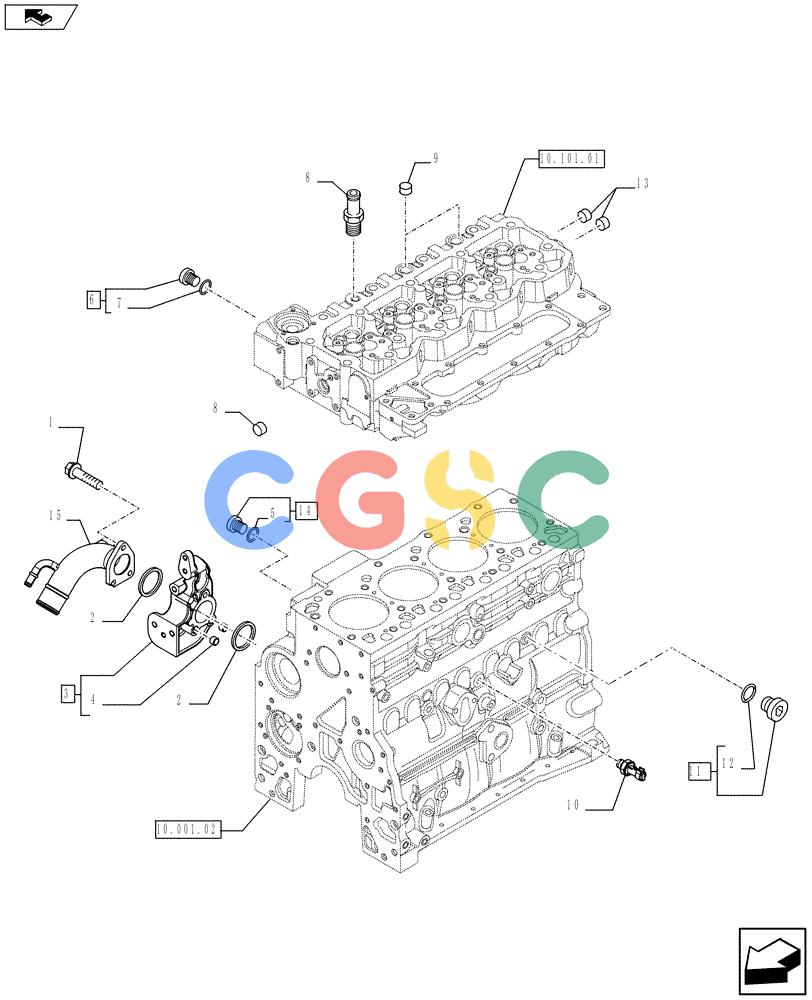 神钢零件查询(F4HFE413H A001) - ENGINE 504388926 - YM02P00013P1 (1/13-) (10.400.01) - PIPING - ENGINE COOLING SYSTEM (84528209 - 2856257 - 2855824 - 84523928 - 84367855) Kobelco
