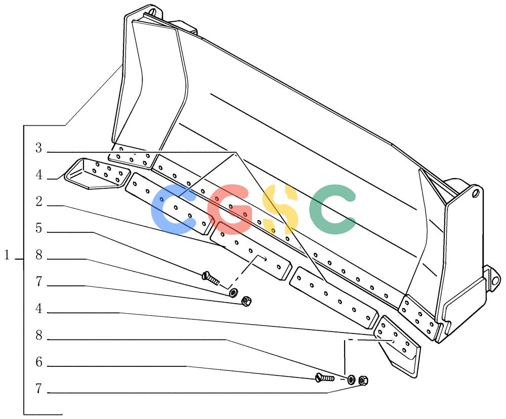 纽荷兰零件查询(DC180.B) - CRAWLER DOZER TIER 2 (3/03-) (9.468[02]) - MOLDBOARD HSU (XLT) - OPTIONAL CODE 774249031 - VERSION (02) New Holland Constructuion