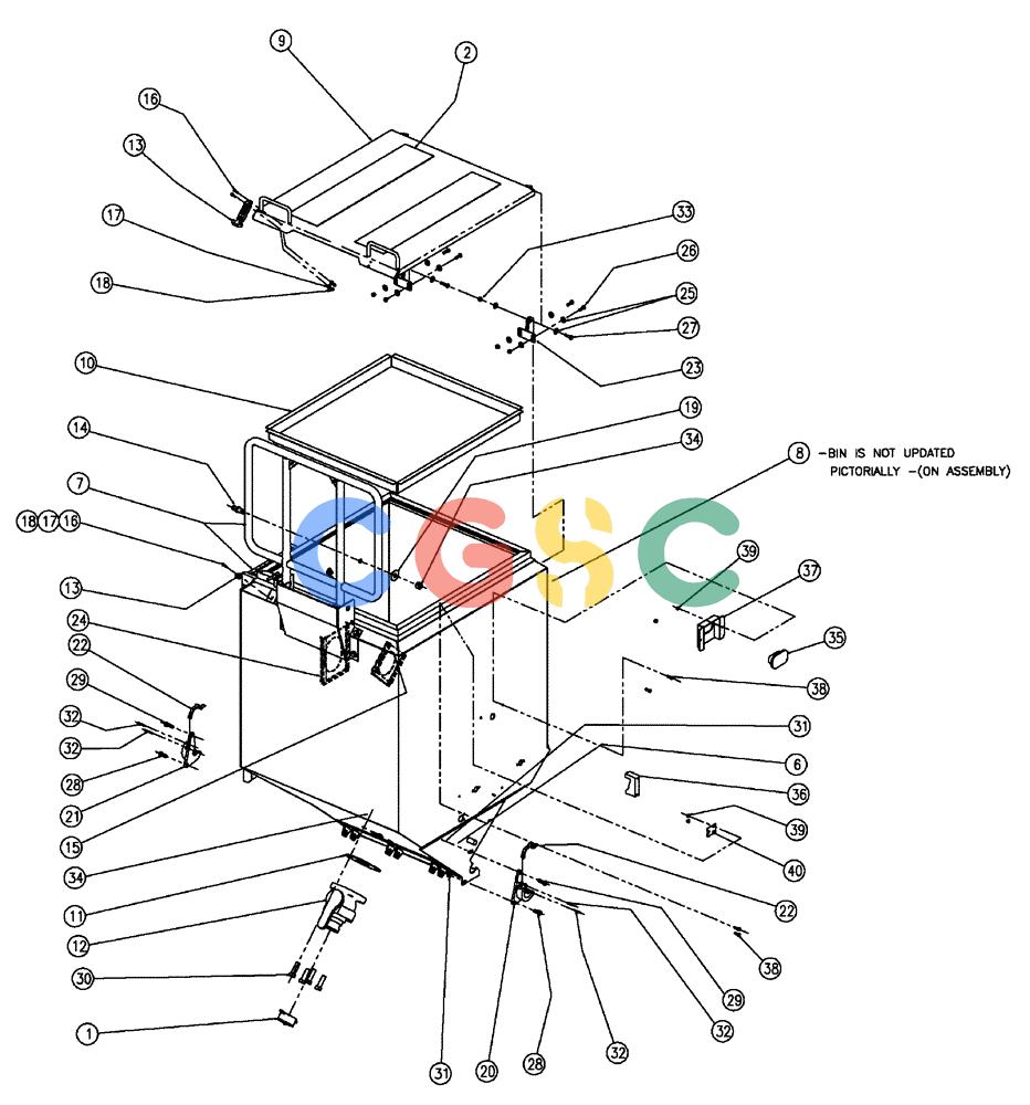 凯斯零件查询(438) - FLEX-AIR APPLICATOR - 2003 (3/03-10/03) (02-036) - BIN GROUP, DOUBLE & TRIPLE BIN & DOUBLE BIN W/AUGER, LH, 50 CU. FT. Case Agriculture