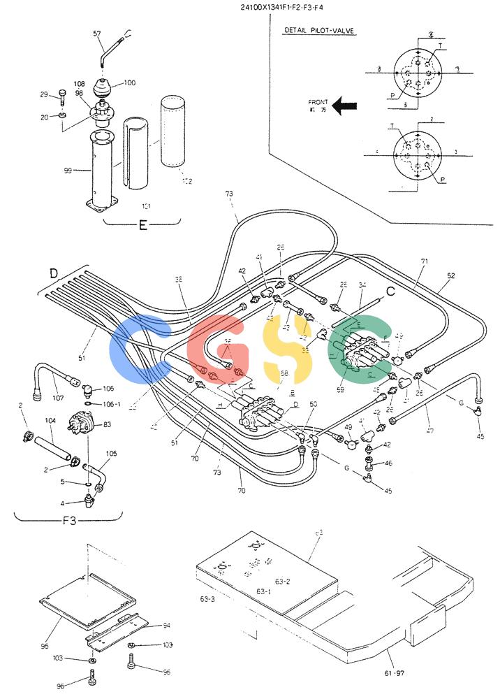 神钢零件查询(K903B) - EXCAVATOR ASN LE3401 (1/85-12/03) (03-006[02]) - REMOTE-CONTROL ASSY (MULTI) Kobelco