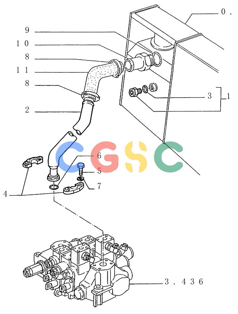 纽荷兰零件查询(FD145) - CRAWLER DOZER (N.A. VERSION) (10/98-) (3.434[02]) - HYDRAULIC SYSTEM PIPING New Holland Constructuion