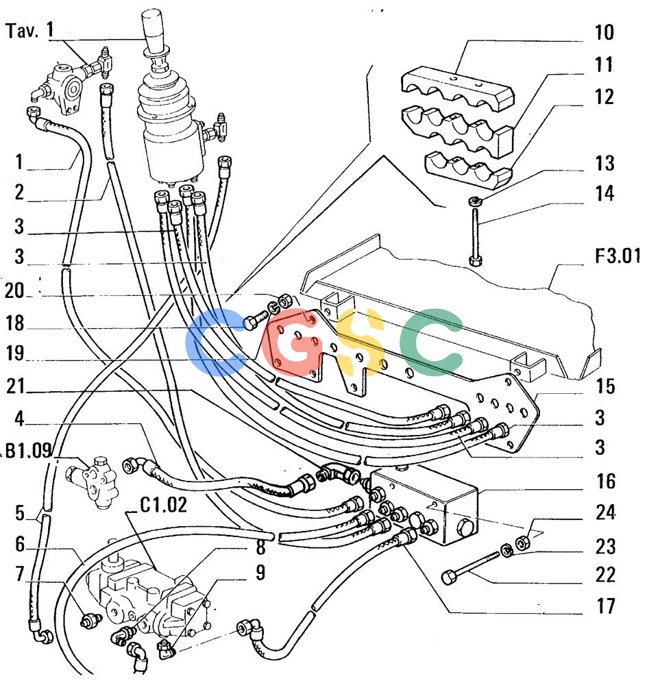纽荷兰零件查询(FL14E) - CRAWLER LOADER (B2.30[002]) - TRANSMISSION HYDRAULIC CONTROL New Holland Constructuion