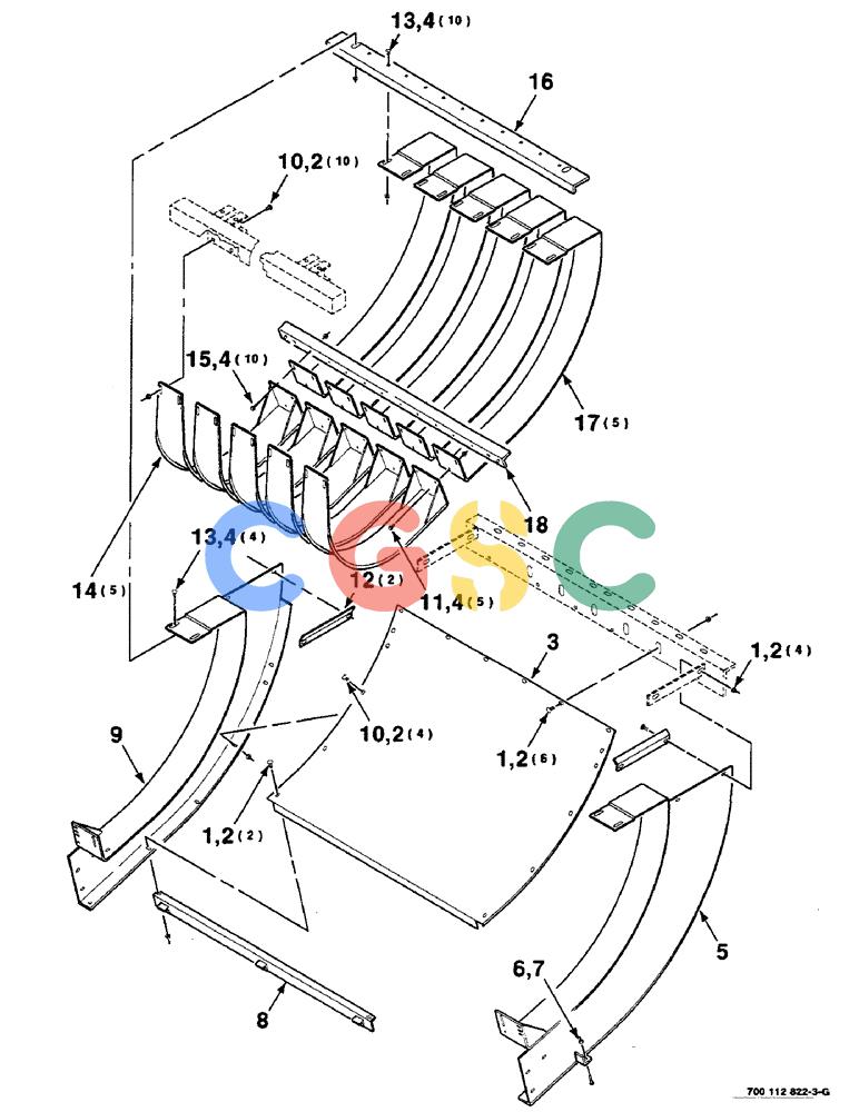 凯斯零件查询(8580) - CASE IH LARGE RECTANGULAR BALER (1/88-12/98) (05-18) - FEEDER CHUTE ASSEMBLY Case Agriculture