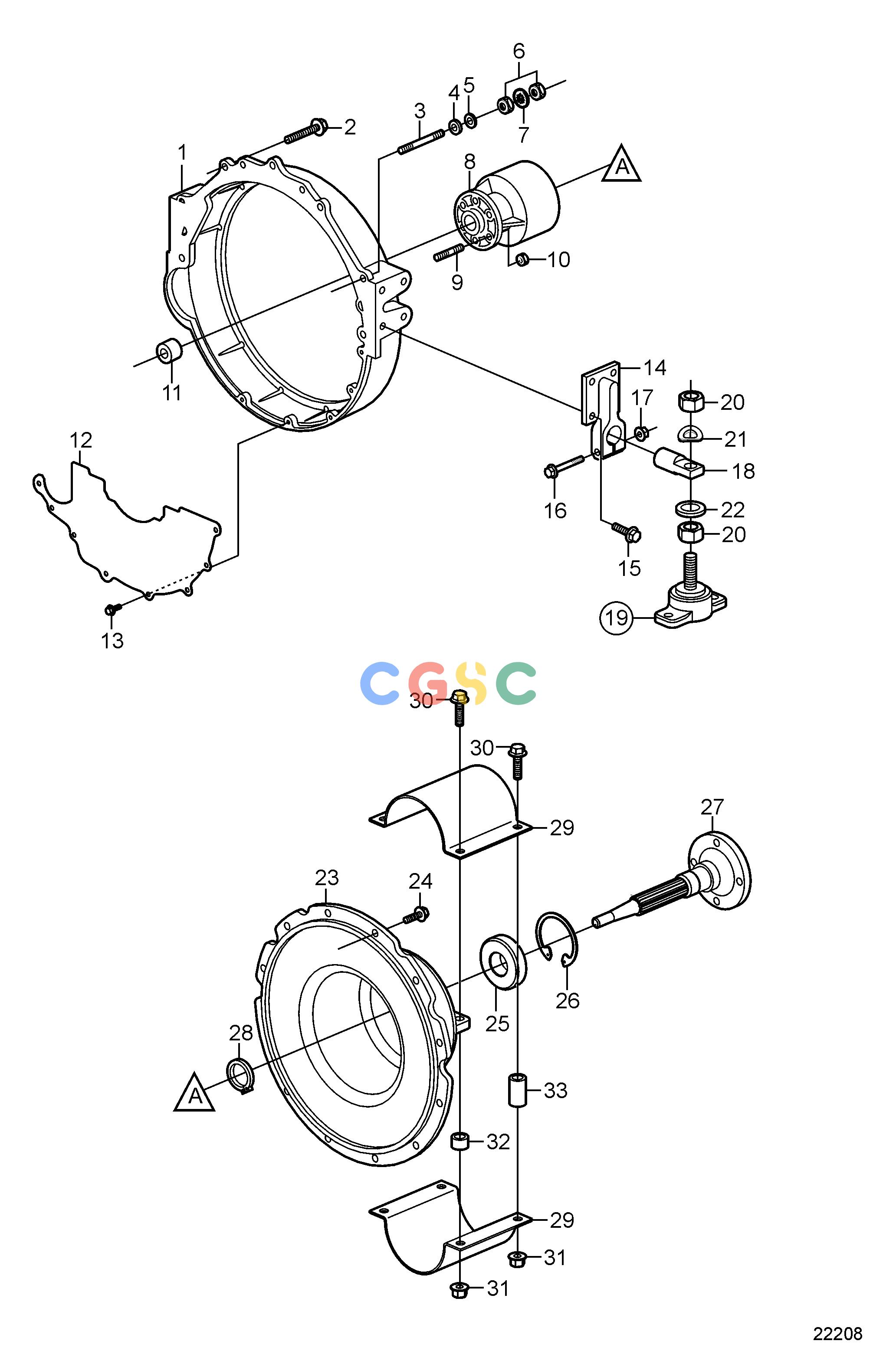 沃尔沃零件查询5.0GL-H; 5.0GL-HFEngineJackshaftEPC Volvo Penta Parts catalog