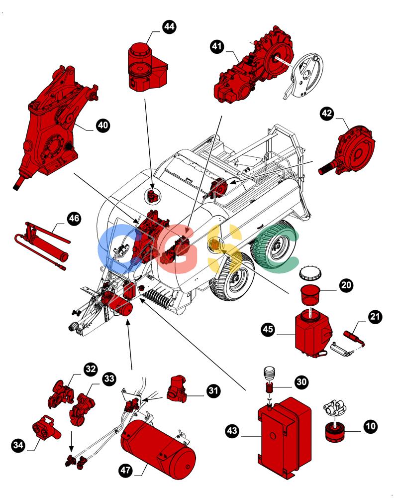 凯斯零件查询(LB333P) - BIG RECTANGULAR BALER 'PACKER CUTTER' (9/08-12/12) (00.00LB021[01]) - MAINTENANCE PARTS, FILTERS & CAPACITIES Case Agriculture