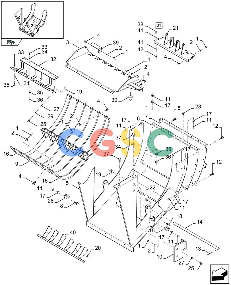 凯斯零件查询(LB433S) - BIG RECTANGULAR BALER (9/08-12/12) (13.20[01]) - FEED CHAMBER Case Agriculture