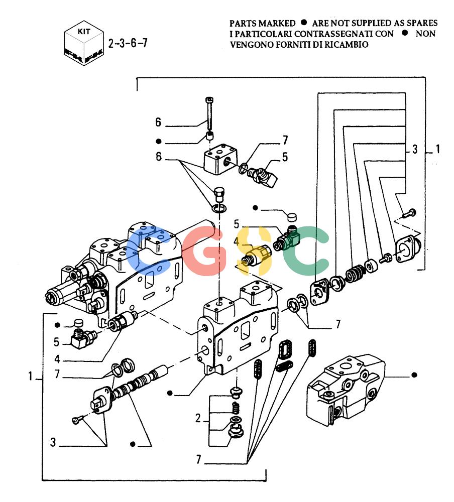 纽荷兰零件查询(FD255) - CRAWLER DOZER (N.A. VERSION) (7/95-) (3.436[05]) - 3 SPOOL VALVE - COMPONENTS New Holland Constructuion