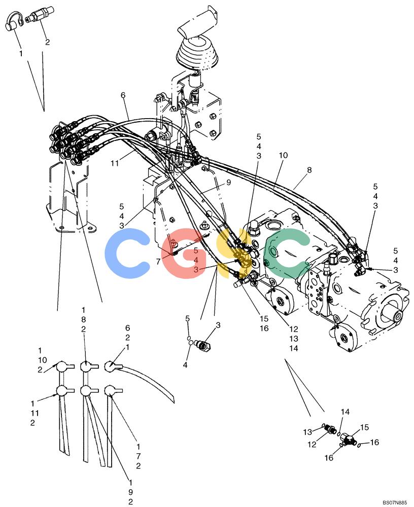 纽荷兰零件查询(D95B) - CRAWLER DOZER TIER 3 (3/08-) (06-04) - DIAGNOSTIC LINES New Holland Constructuion