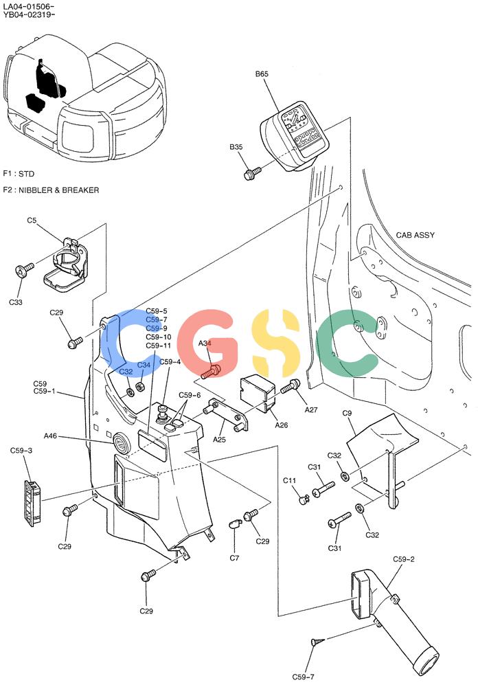 纽荷兰零件查询(E200SRLC) - CRAWLER EXCAVATOR BTW LA04-01506 - LA04-01625 (01-046[01]) - PANEL ASSY, INSTRUMENT New Holland Constructuion