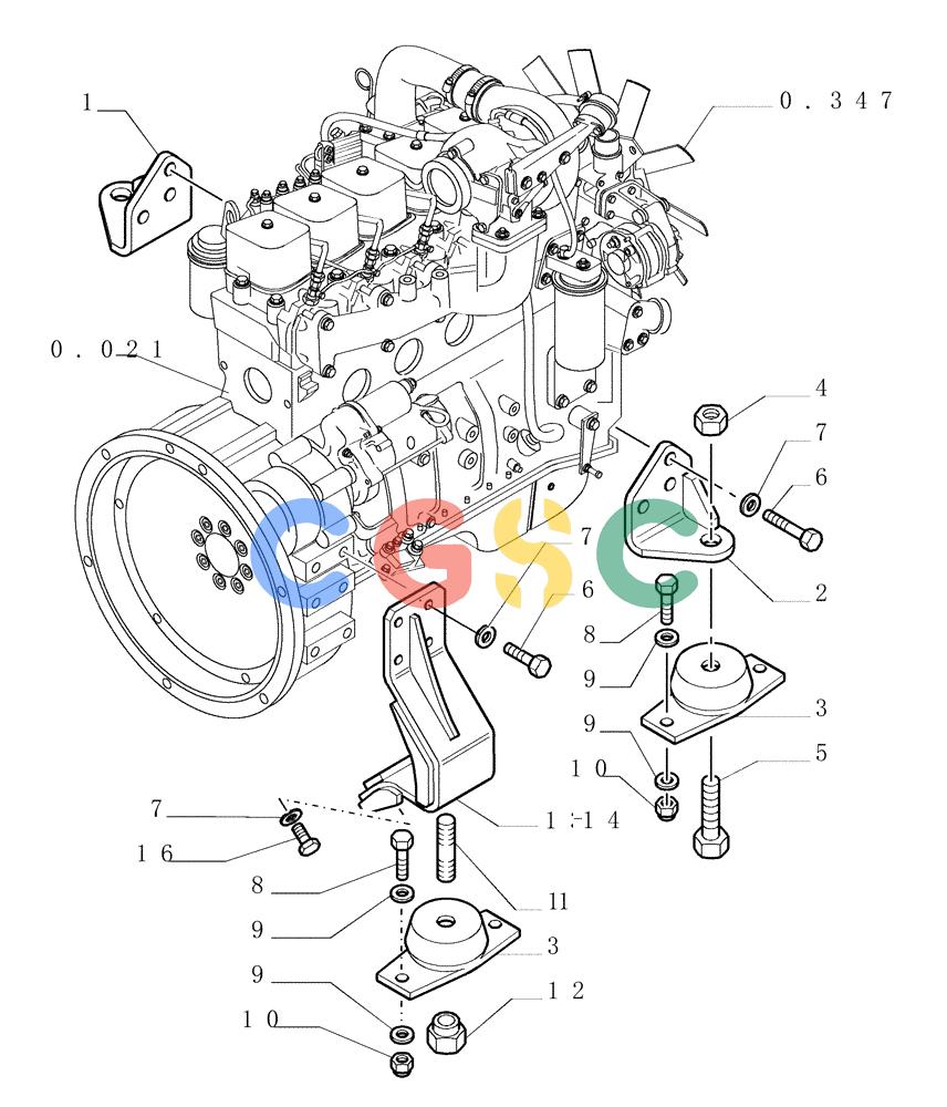 纽荷兰零件查询(DC150PS) - CRAWLER DOZER (0.505[01]) - SUSPENSION - ENGINE New Holland Constructuion