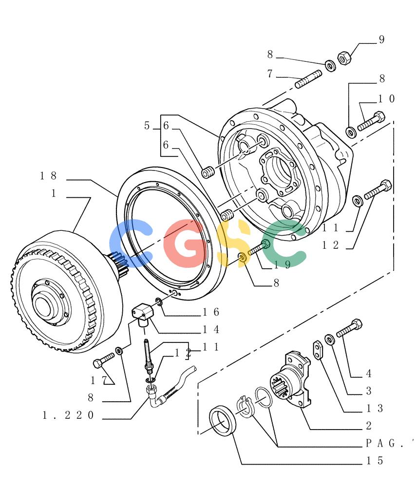 纽荷兰零件查询(DC150.B) - CRAWLER DOZER TIER 2 (3/03-) (1.200[01]) - UNIT TORQUE CONVERTER New Holland Constructuion