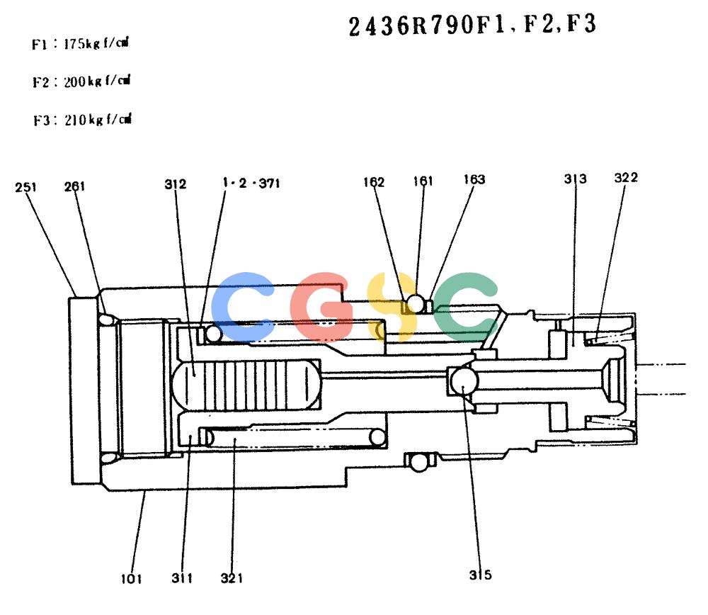 神钢零件查询(K909LC) - MARK II EXCAVATOR ASN LL1488 (1/87-12/03) (11-010) - VALVE ASSY Kobelco