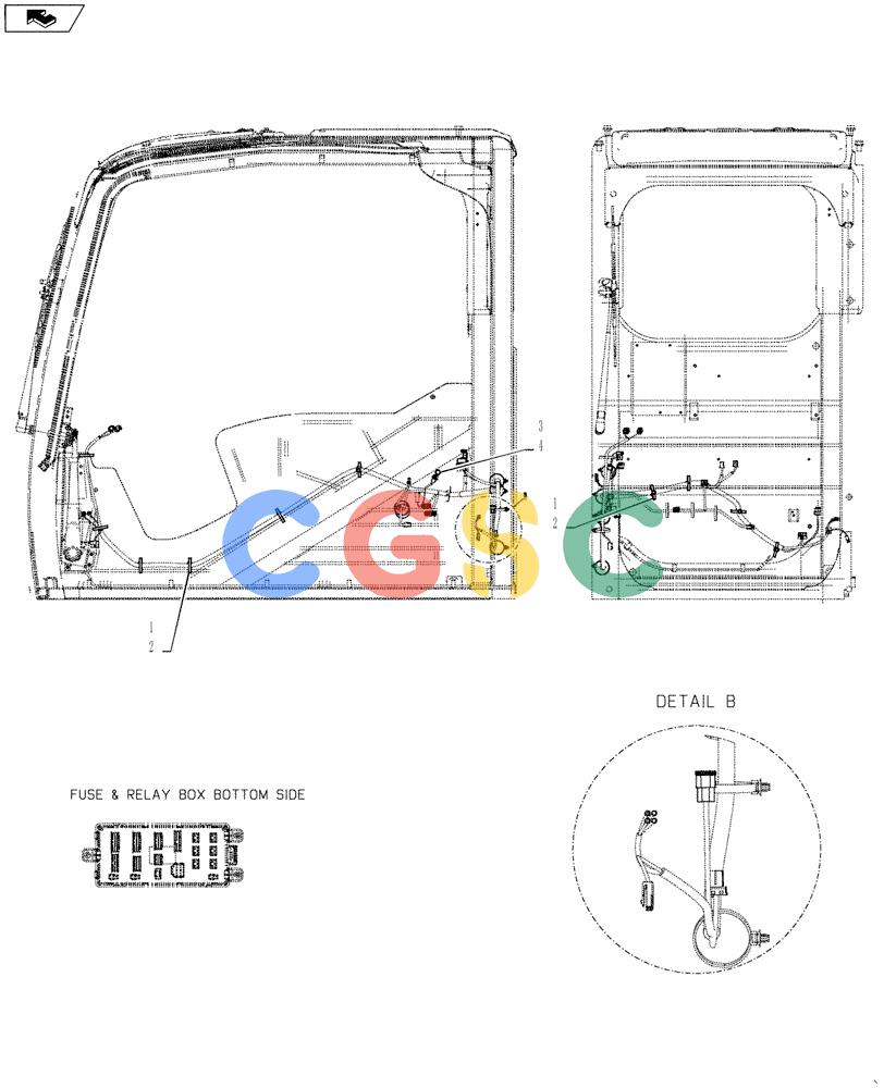 神钢零件查询(SK170 ACERA M-9) - CRAWLER EXCAVATOR - TIER 3 NON-REGULATED (1/12-12/13) (55.101.AC[08]) - HARNESS, CAB Kobelco