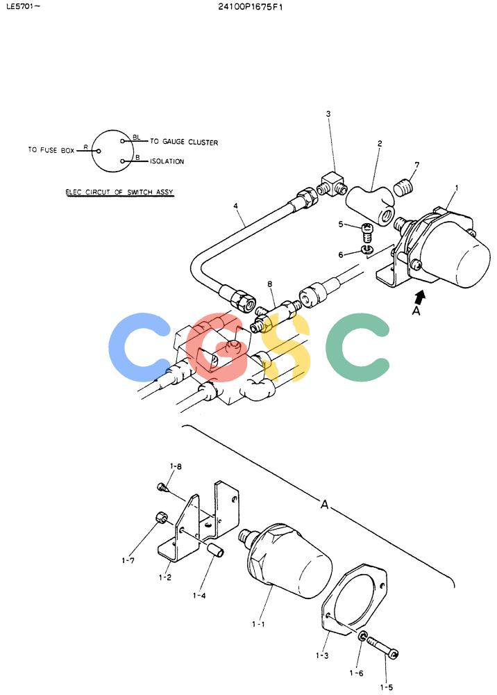 神钢零件查询(K903C) - EXCAVATOR ASN LE5701 (1/87-12/03) (07-010) - INSTAL, PRESSURE DETECTOR Kobelco