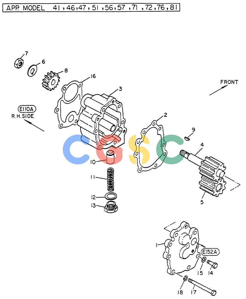 神钢零件查询(FD6T04) - NISSAN DIESEL ENGINE - LK500 (1/06-12/06) (04-001) - PUMP-OIL Kobelco