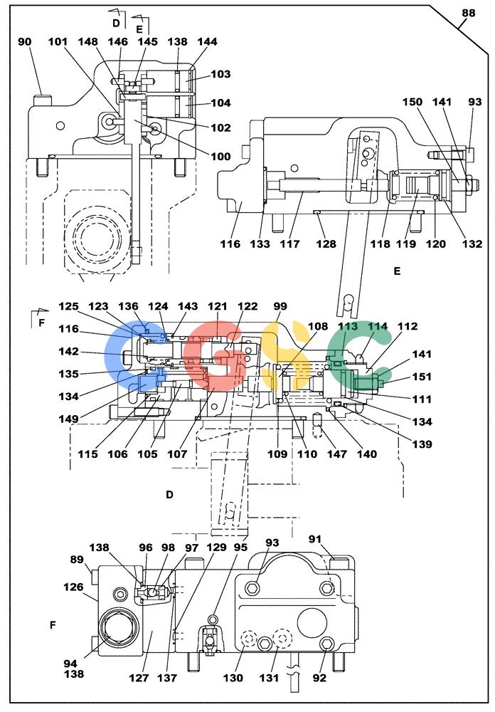 纽荷兰零件查询(E805) - CRAWLER EXCAVATOR TIER 3 (7/06-) (08-101-00[01]) - HIGH PRESSURE PUMP - REGULATOR New Holland Constructuion