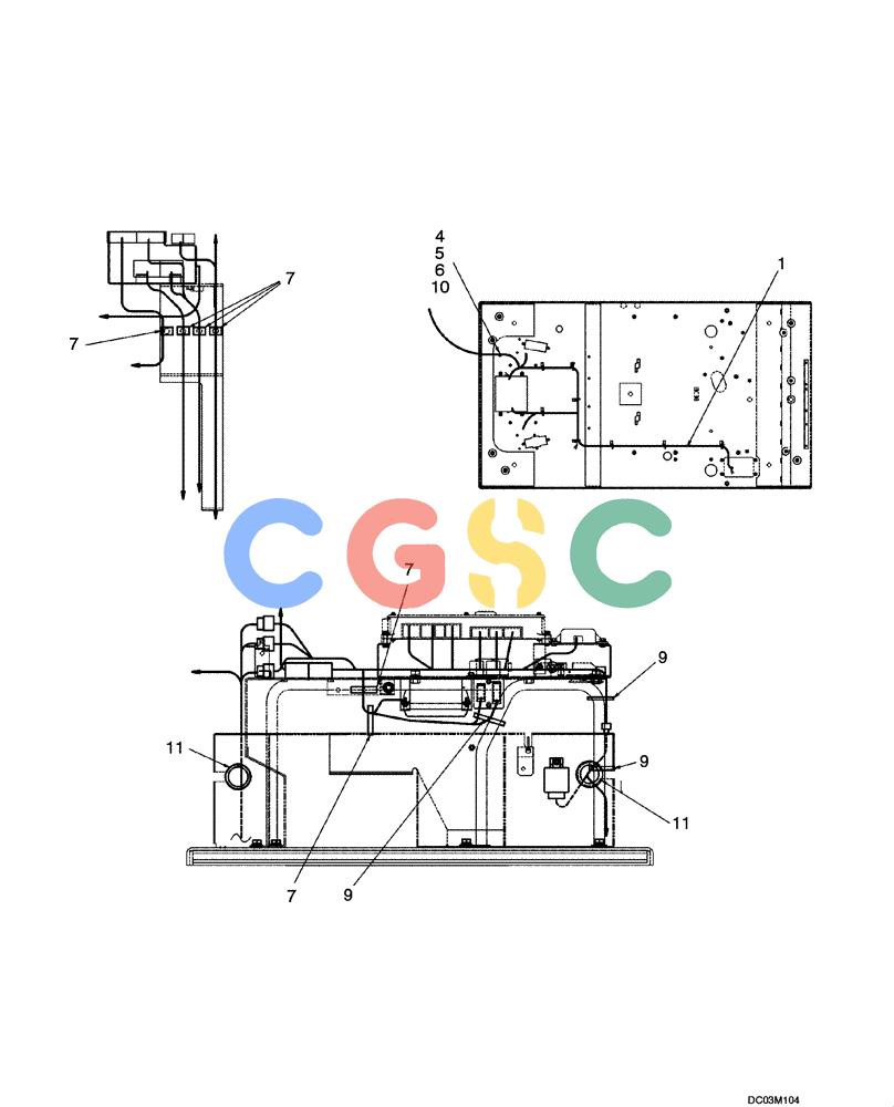 纽荷兰零件查询(E160) - CRAWLER EXCAVATOR (N.A.) (1/06-) (04 -15[00]) - HARNESS ASSY (PLATE, FLOOR) New Holland Constructuion