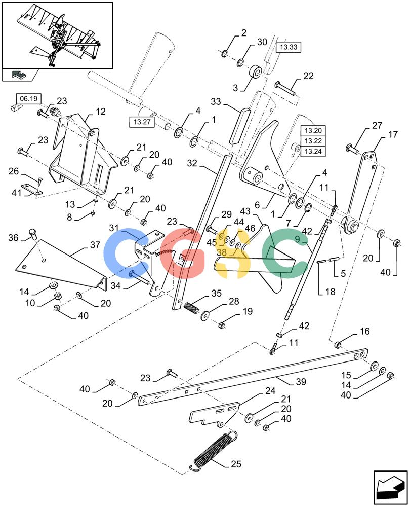 凯斯零件查询(LB433S) - BIG RECTANGULAR BALER (9/08-12/12) (13.26[01]) - FEEDER TRIP Case Agriculture