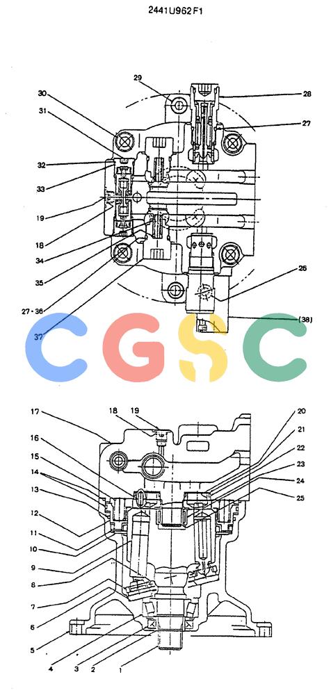 神钢零件查询(MD140C) - EXCAVATOR BTW YPU0301 - YPU0500 (1/80-12/06) (13-007) - MOTOR ASSY (SWING) Kobelco