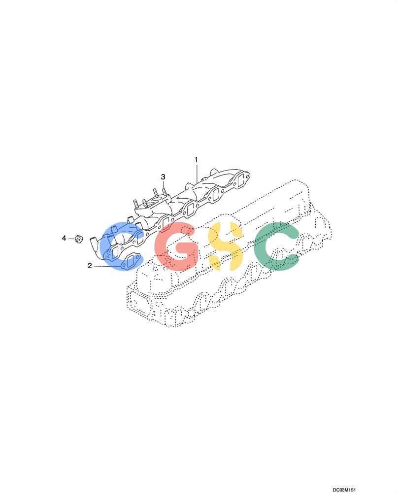 纽荷兰零件查询(EH215) - CRAWLER EXCAVATOR (9/03-) (02 -14[00]) - MANIFOLD - EXHAUST New Holland Constructuion