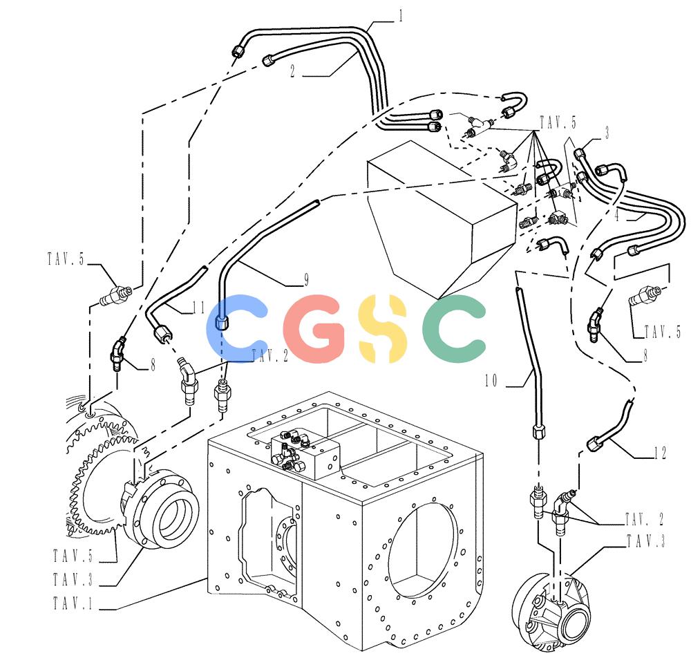 纽荷兰零件查询(DC150LT) - CRAWLER DOZER (6/00-) (1.266[06]) - REAR TRANSMISSION - PIPING New Holland Constructuion